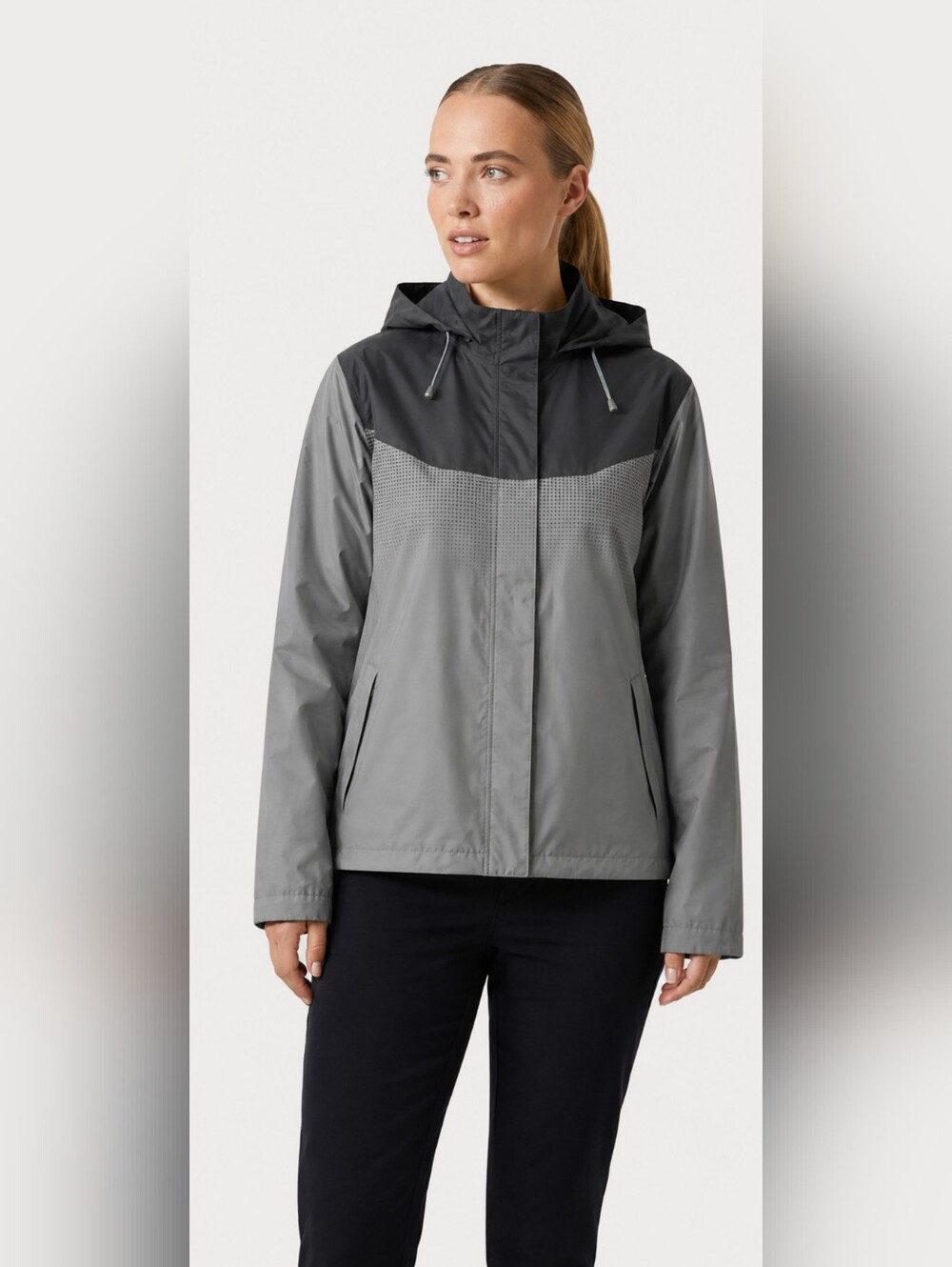 Helly Hansen Two-Tone Gray Windbreaker/ Rain Shell